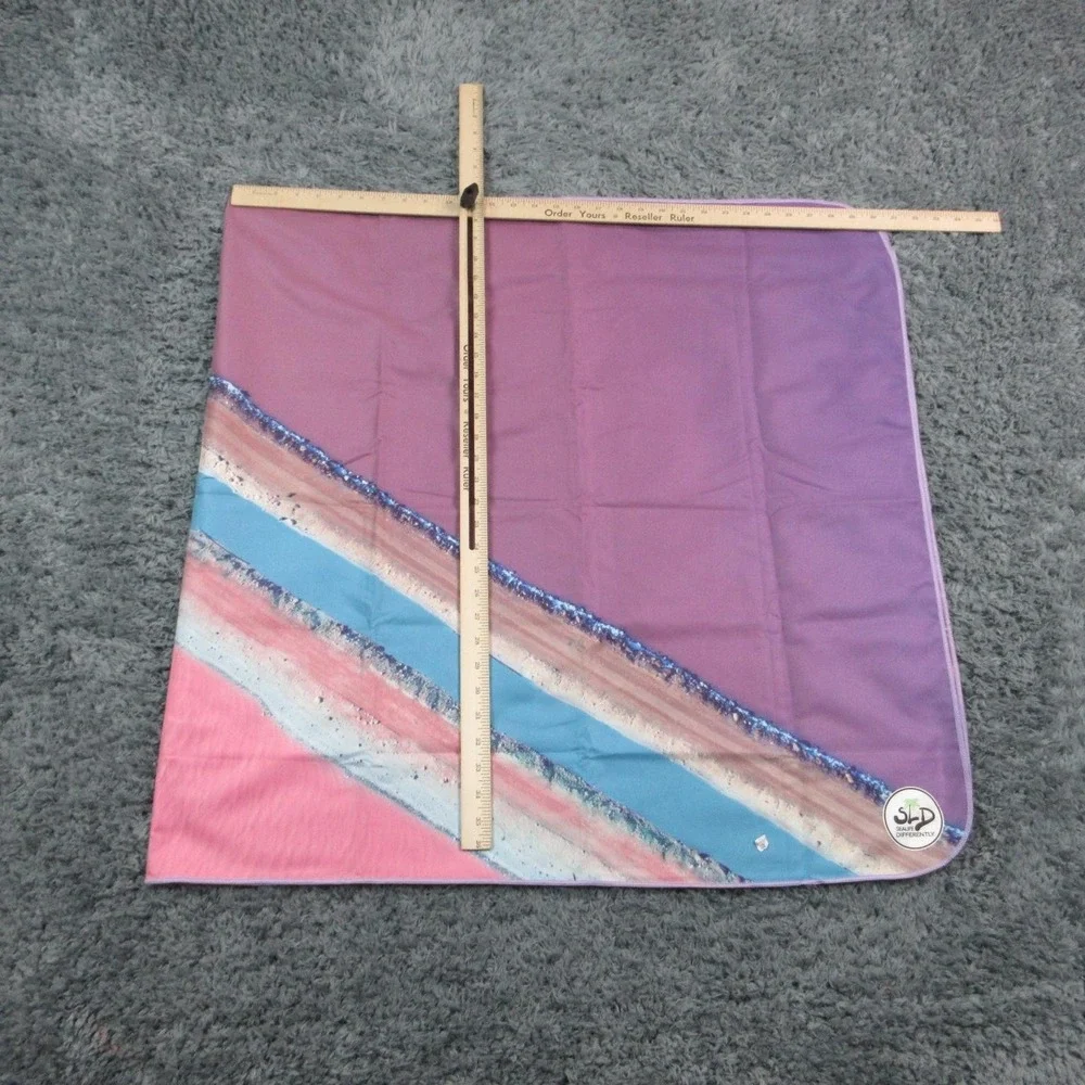 SLD Beach & Travel Towel Double Sided 30x60 Sand Free Multicolor Recycled NWT